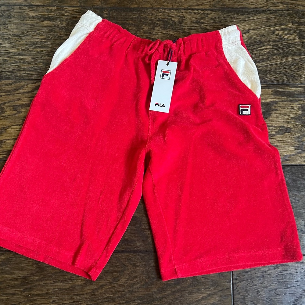 Fila Men Red towel Shorts